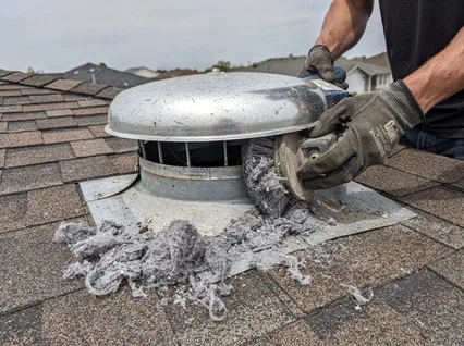 Cleaning Dryer Vent On Roof in Glocester