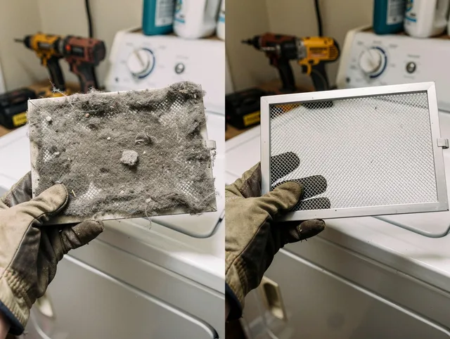 Professional lint trap cleaning by Glocester Dryer Vent Cleaning in Glocester
