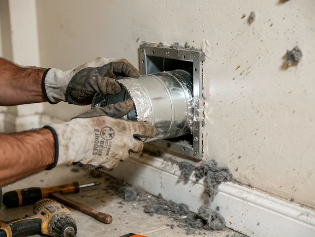 Professional dryer vent repair and installation by Glocester Dryer Vent Cleaning in Glocester