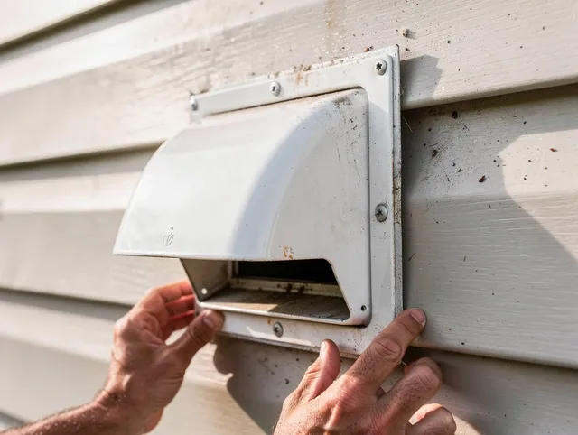 Glocester Dryer Vent Cleaning technician delivering thorough residential dryer vent cleaning service in Glocester
